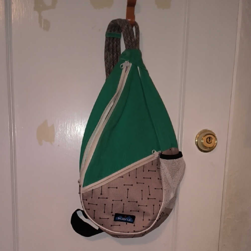 Kavu | Emerald and Beige Sling Tennis Backpack